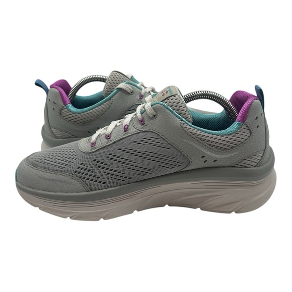 Skechers D'Lux Walker Walking Shoes Women's Size 11 Grey Sneakers Comfort 149023 - Picture 2 of 10